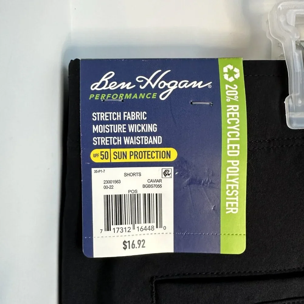 Men's Ben Hogan Performance Shorts Size 42" Waist Color Is Black NWT - Picture 2 of 6